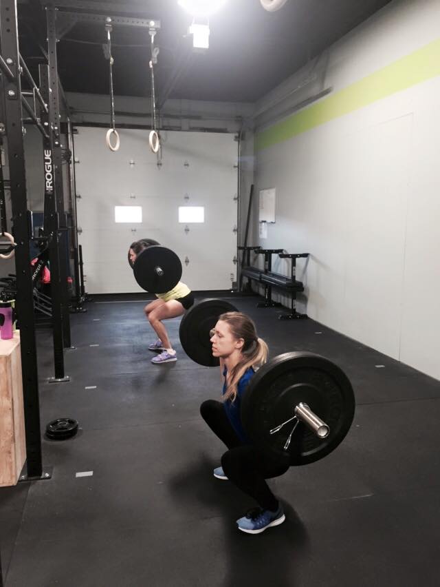 Sommer showing us how to squat ...