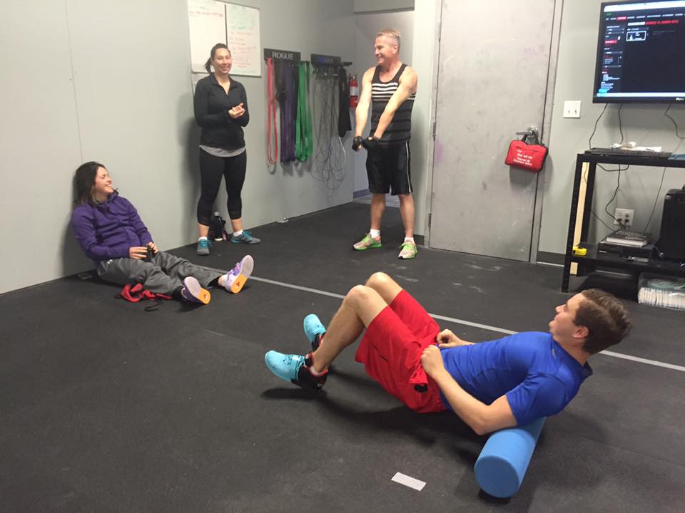 Just chillin' before gettin' our WOD on ...