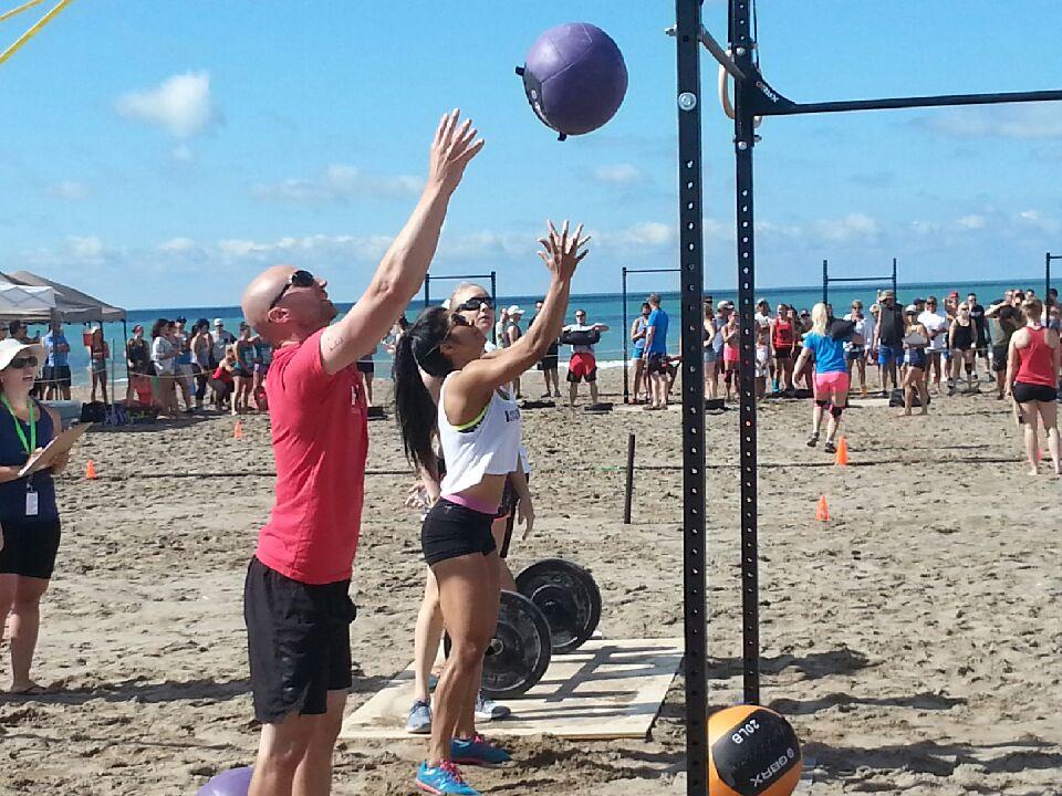 Getting things started on the beach ...
