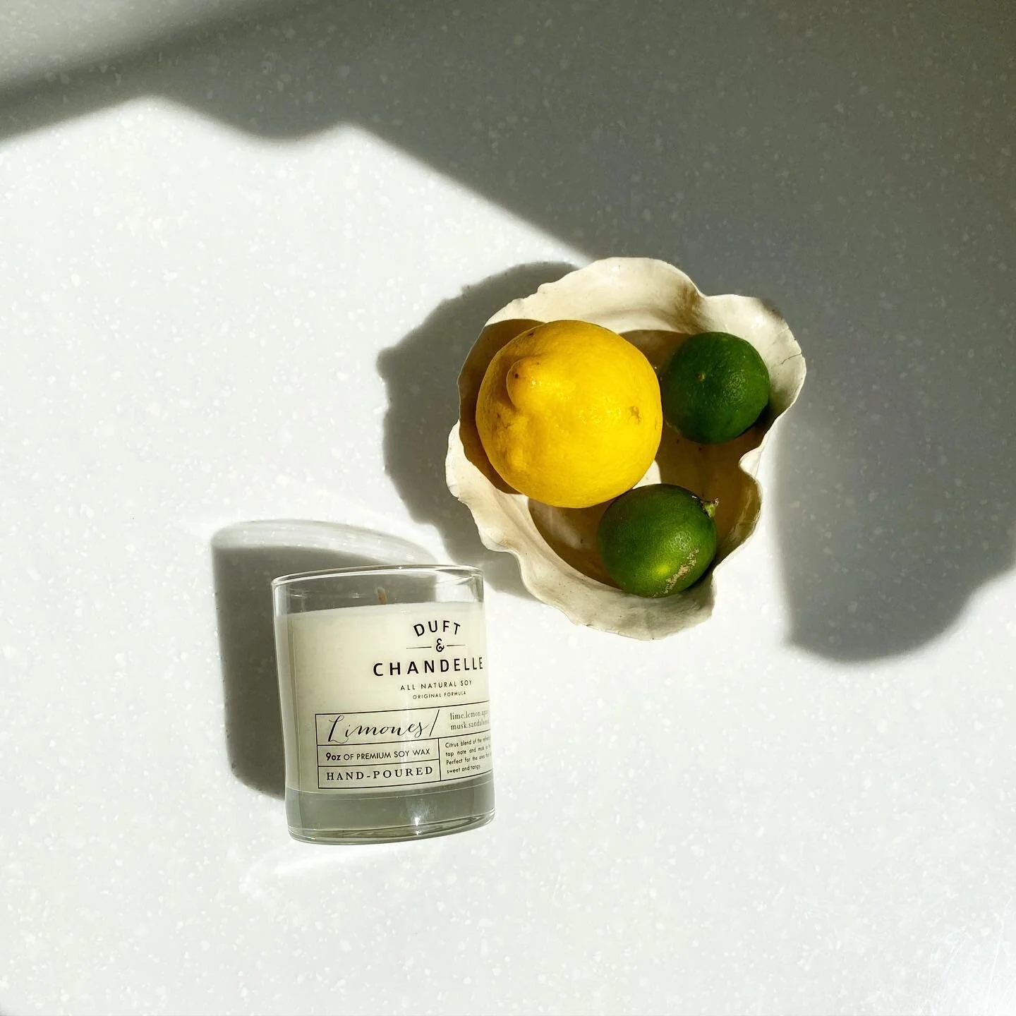 Lemon and lime.
Fresh, smooth and energizing.