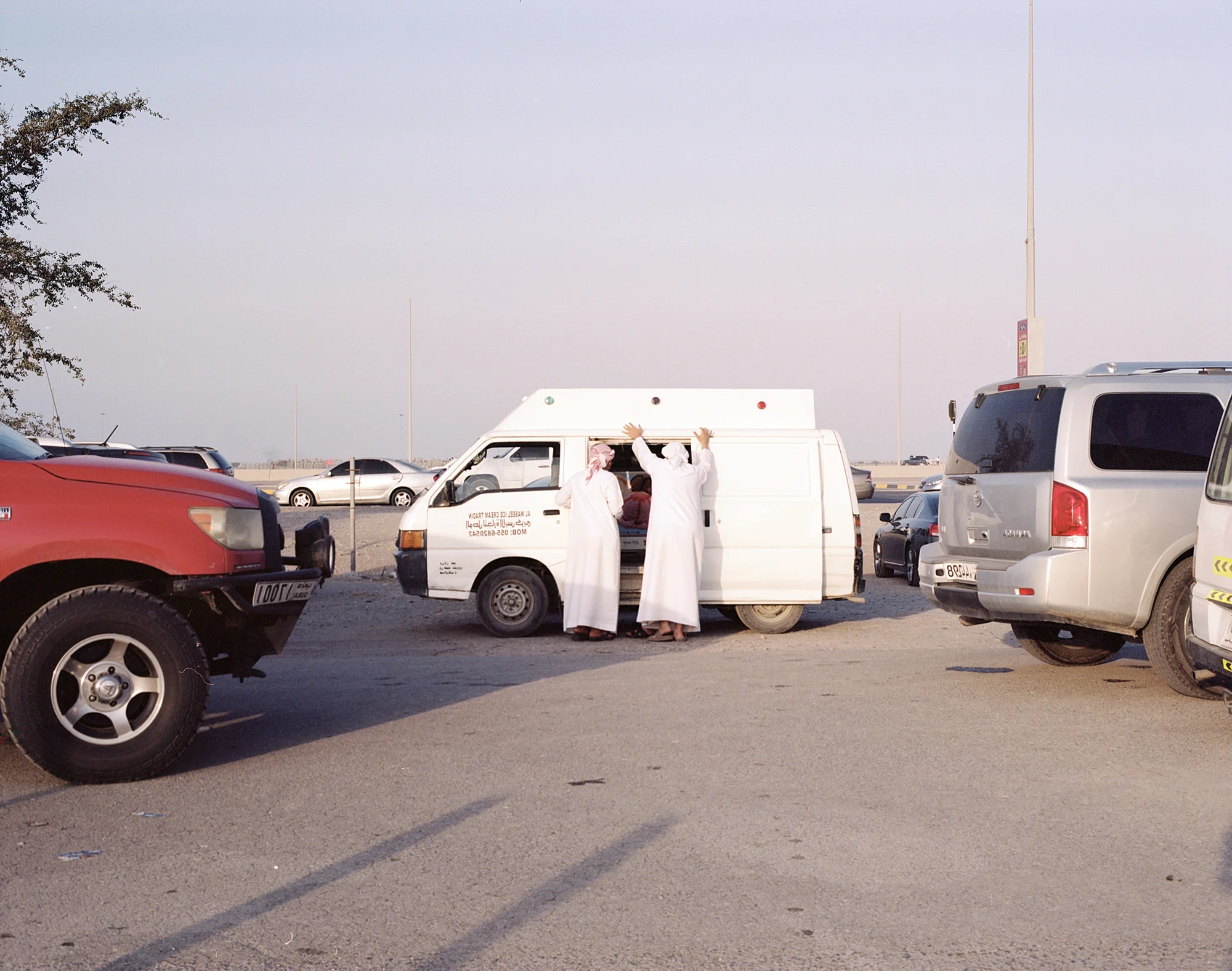 Ice cream truck at a bull fighting match in Fujairah-2017