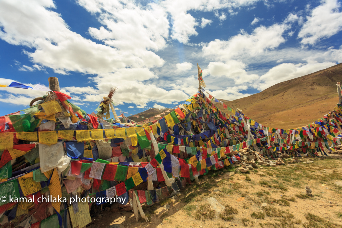 Prayer Flags at the More Plains near Tso Kar