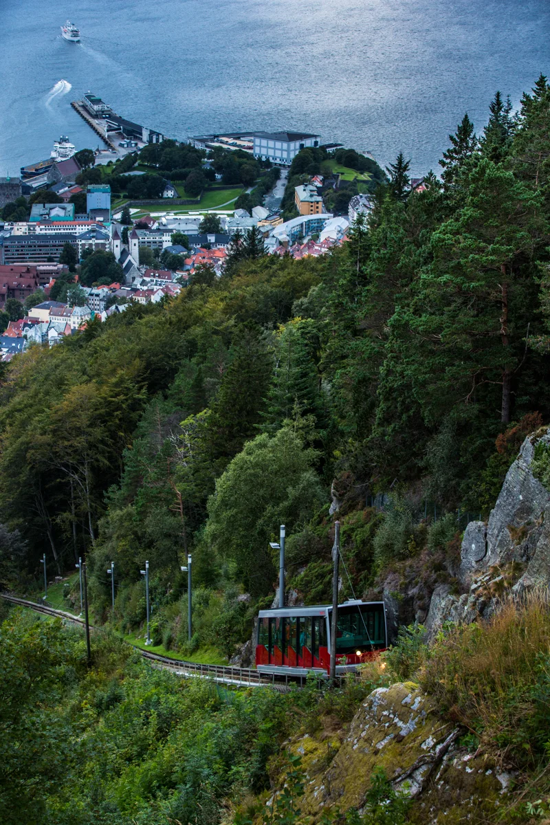 Funicular up to Mt Floyen
