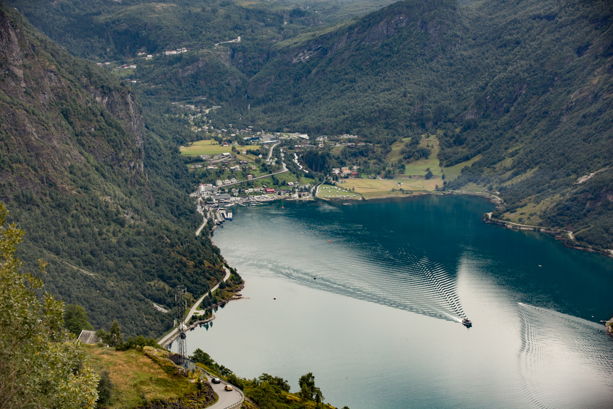 View of Hardengerfjord from a view point.