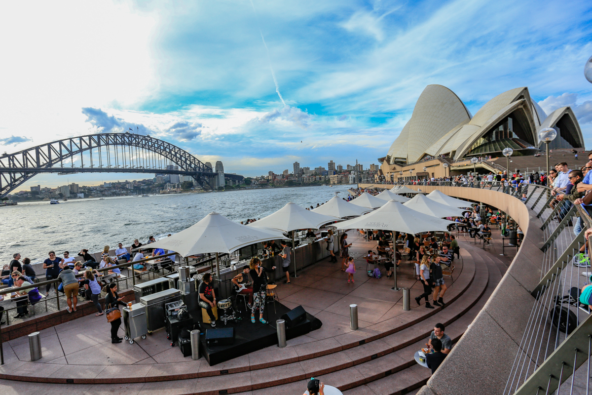 Concert in Progress near Opera house at Sydney Harbour