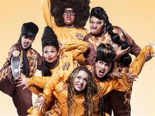 Image: the Brown Honey company in all their tracksuited glory