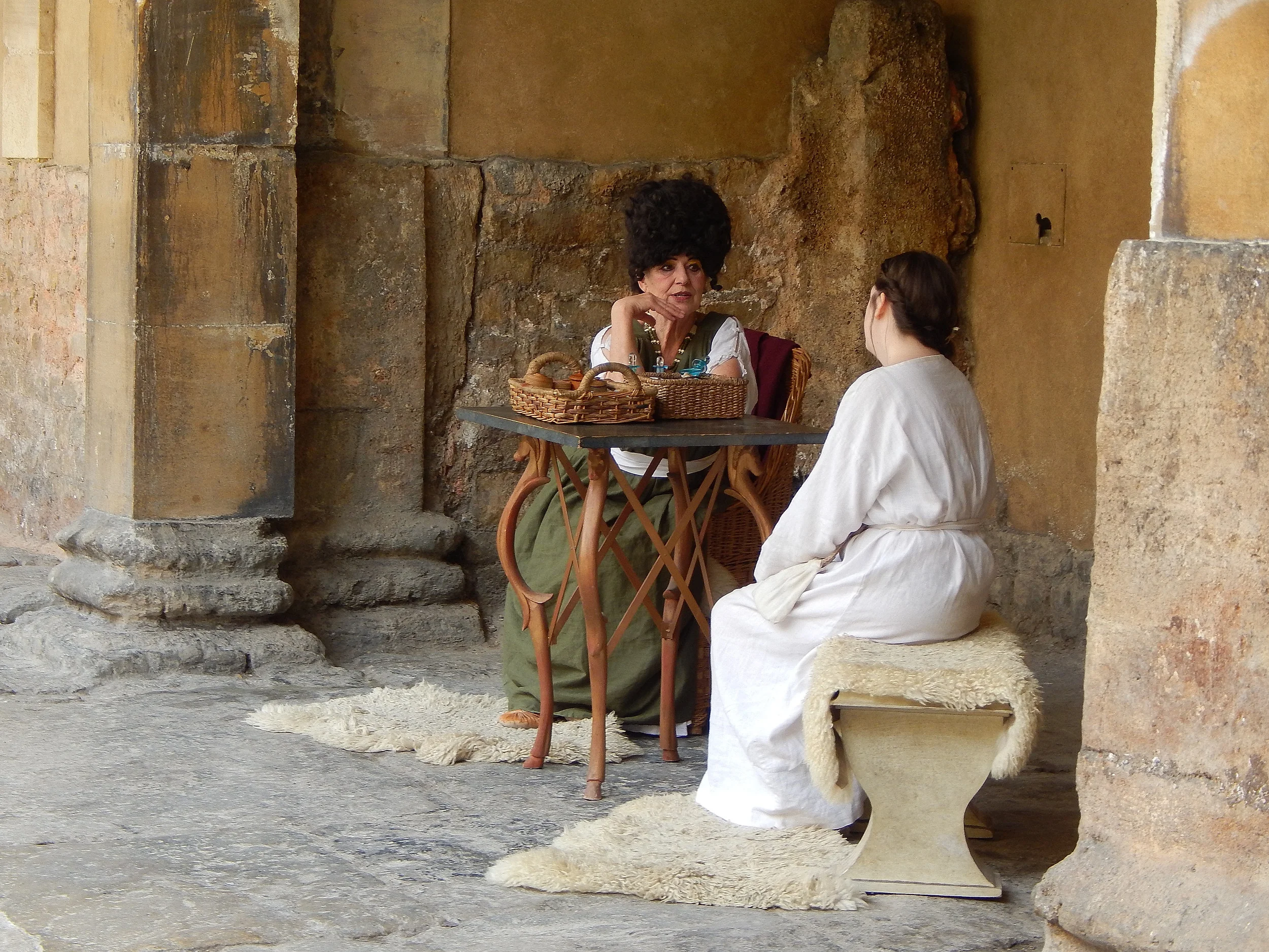 Roman Lady and slave