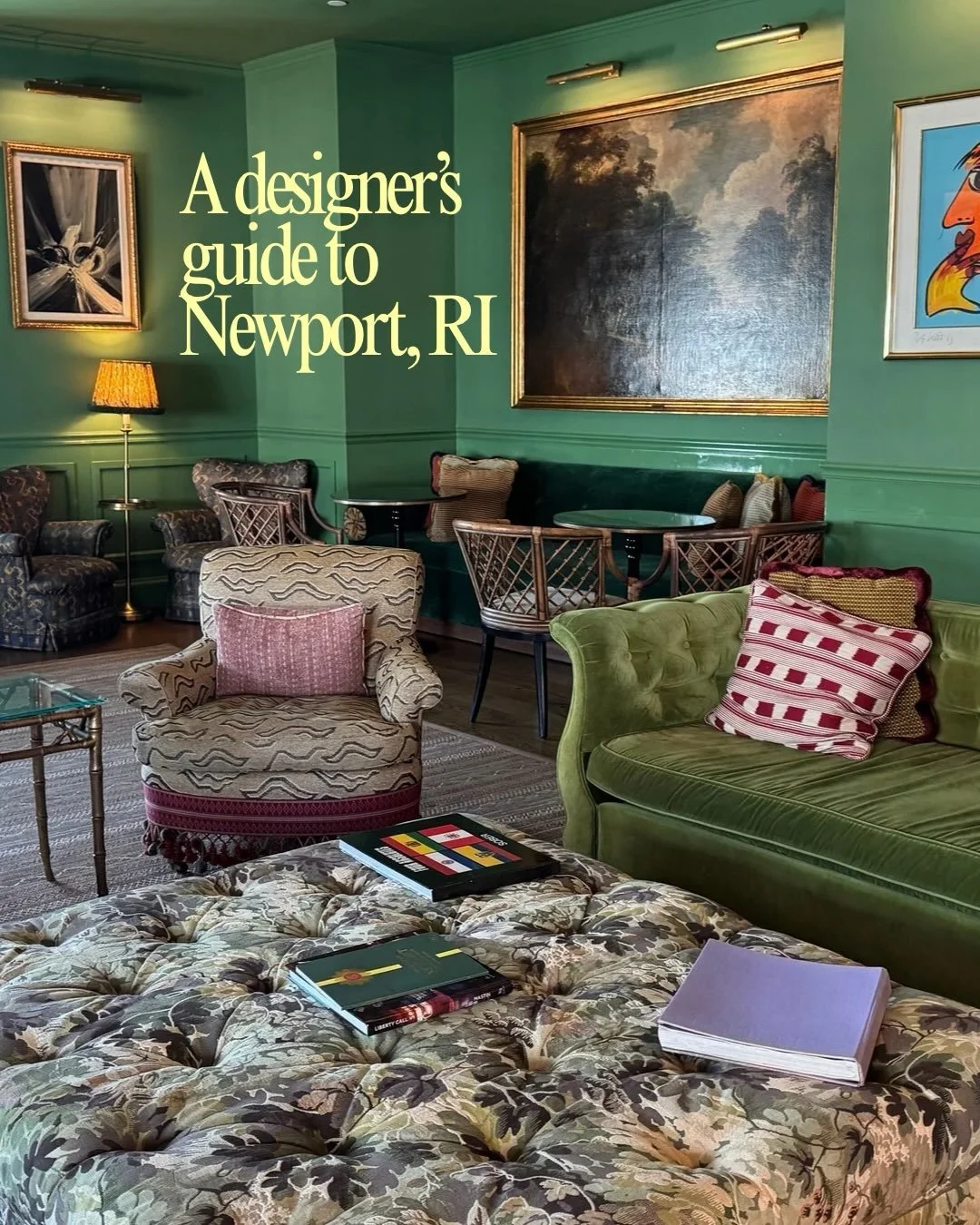 Newport!! I loved all of the rich colors and patterns in this town. My top spots for design inspiration here.