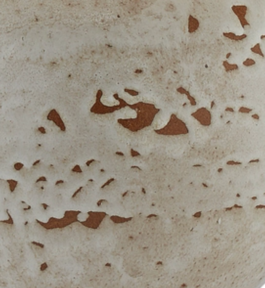 Close-up of table lamp texture, white and terracotta