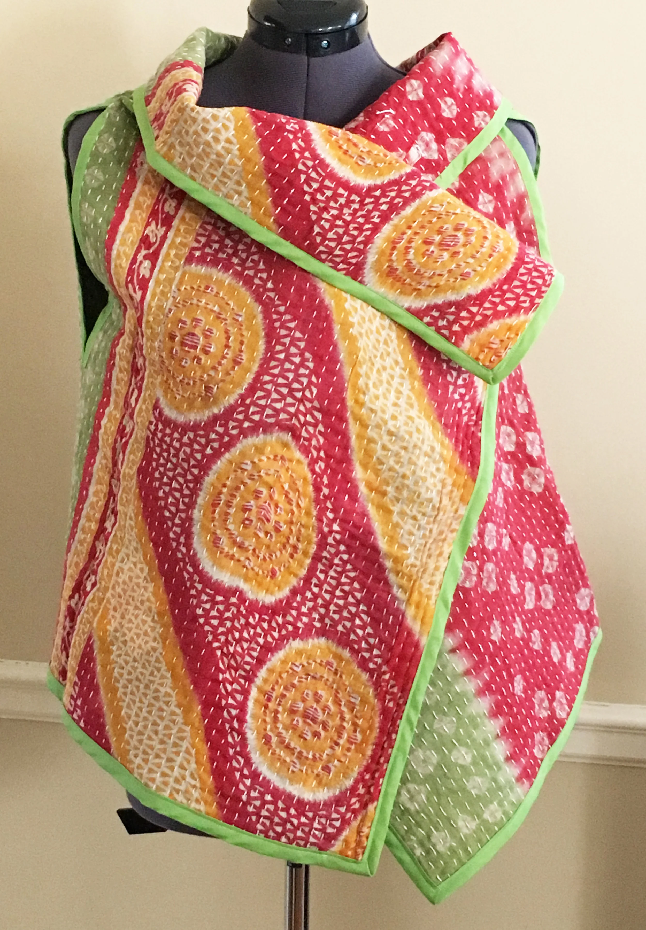 Cherry blossom kantha on model 2.jpg
