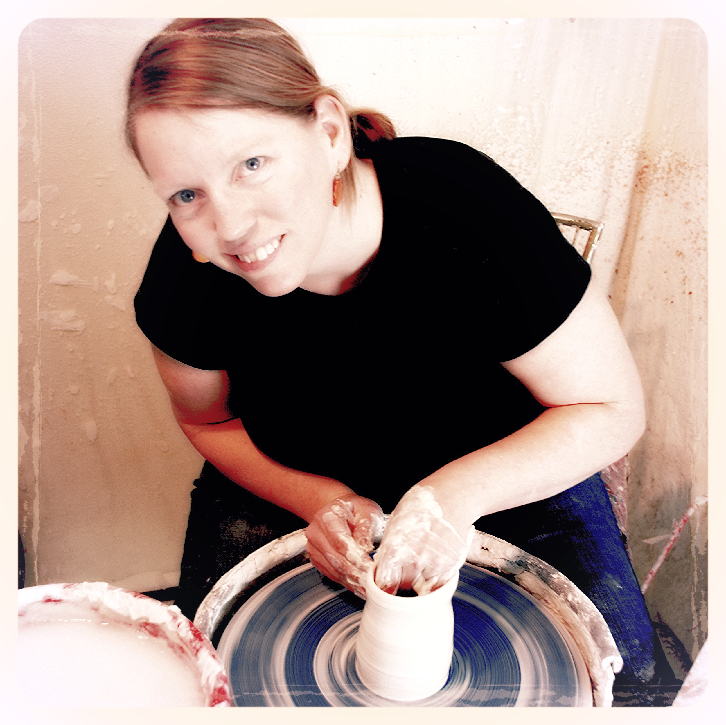 Throwing porcelain on the potters wheel. I've been on hiatus for a while, but will be returning to making more work this year.