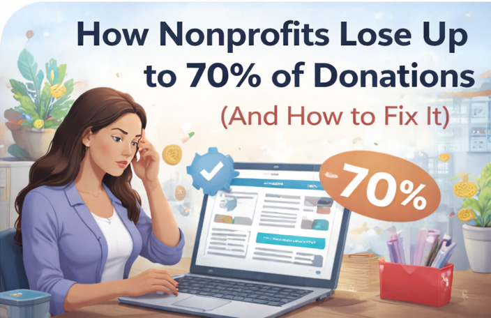 How Nonprofits Lose Up to 70% of Donations (And How to Fix It)