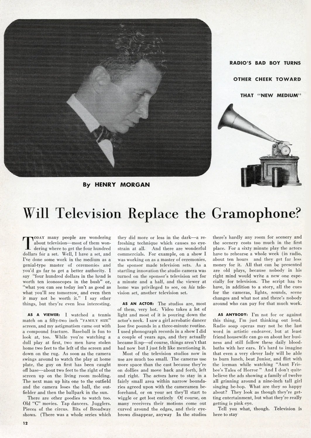 July 17, 1948 INSIDE CUE : Will Television Replace the Gramophone?