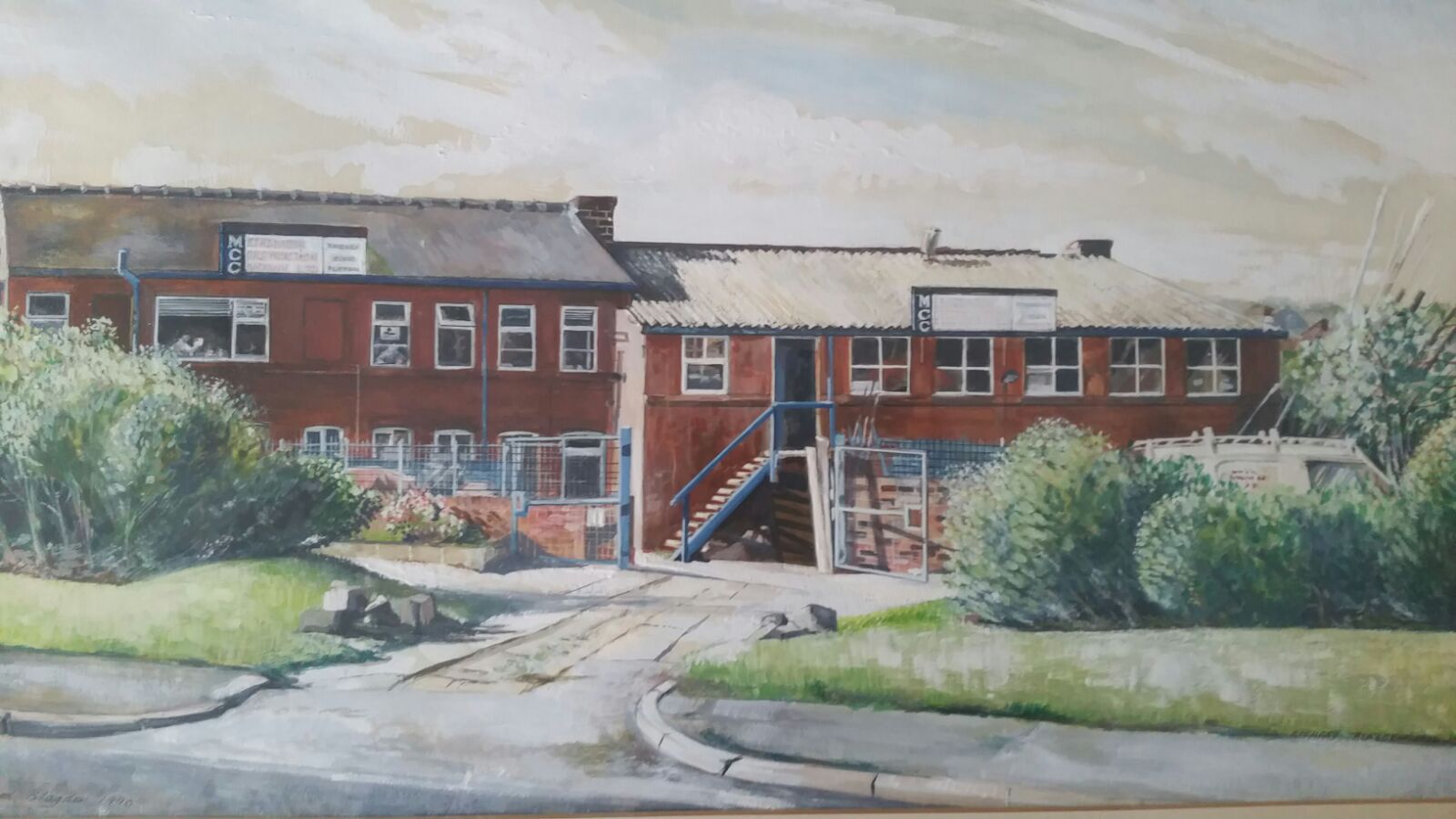 Meersbrook Construction Company Ltd - Painted in 1990 in its previous location on Chesterfield Road