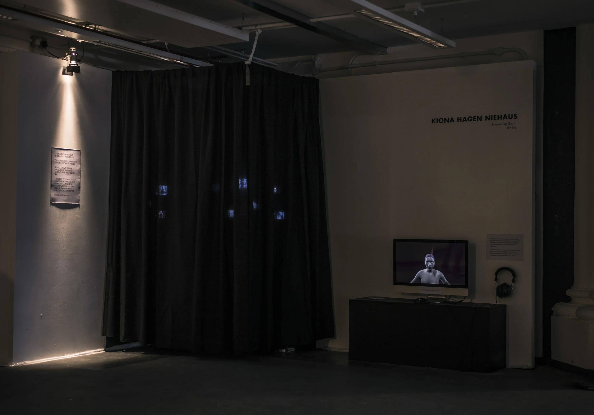 Assembling Desire , installed at Goldsmiths, University of London during Metasis MA/MFA Computational Arts Exhibition, 8-11 September 2016