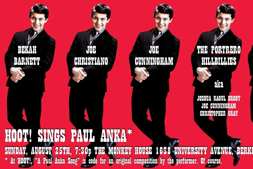 HOOT! sings Paul Anka: An Evening of Originals @ The Monkey House