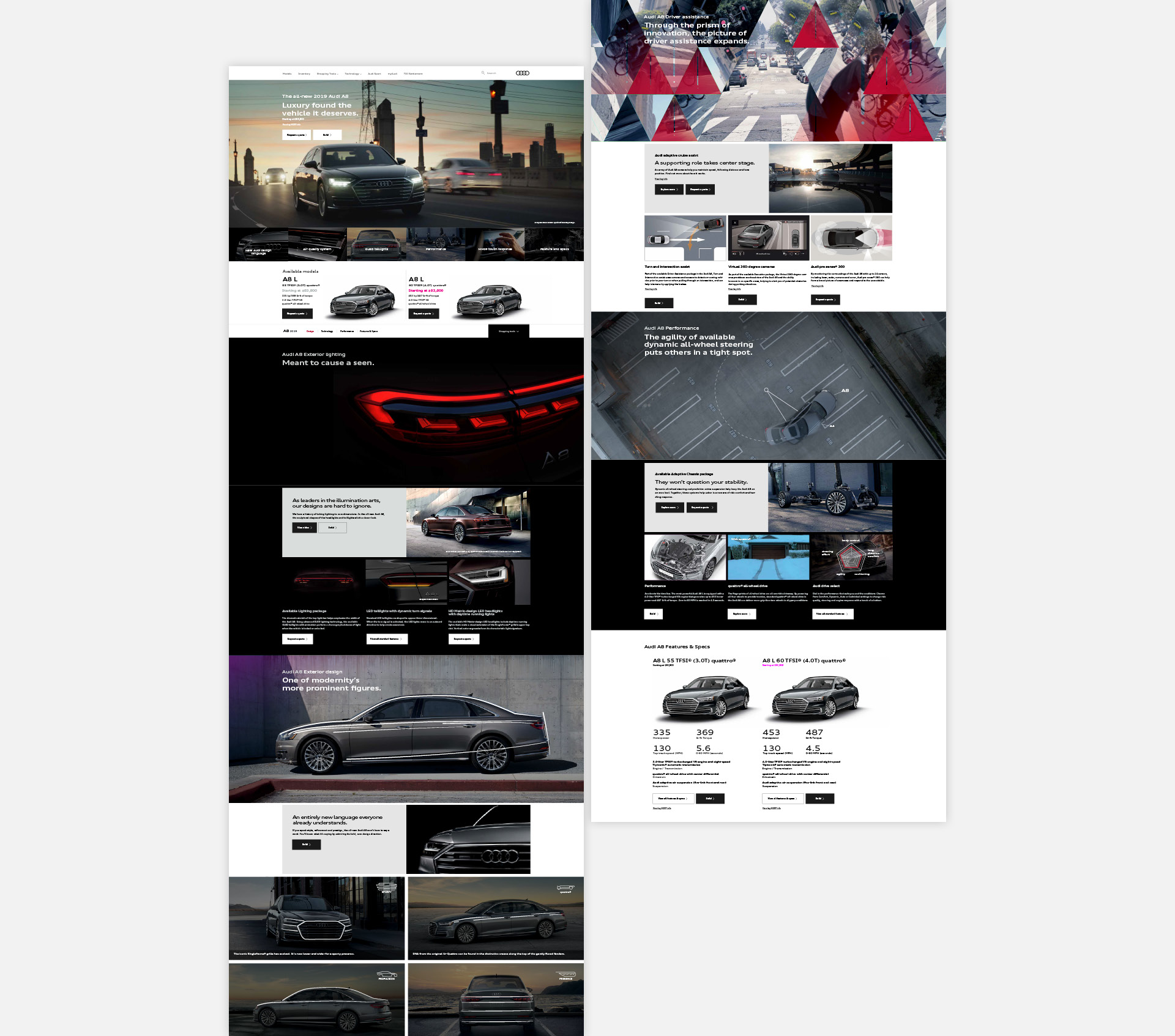 Audi A8 Model Landing Page (MLP)