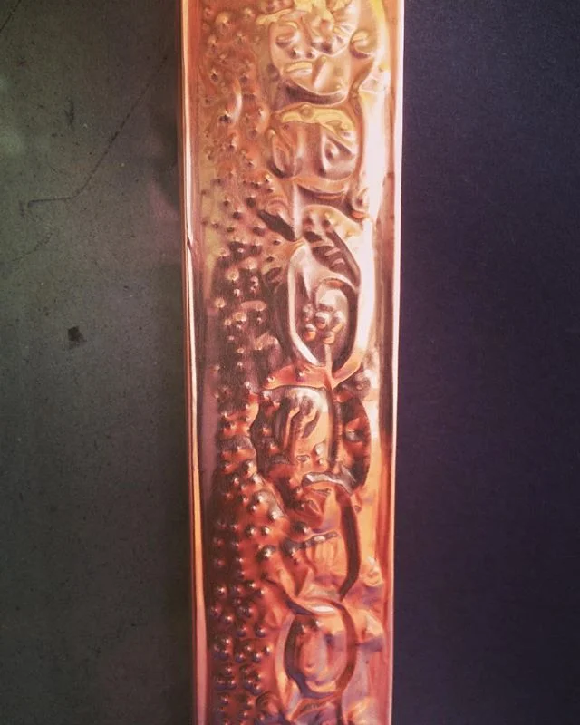 tomorrow's art workshop 3-5pm -- embossing copper! sign up via bio link #littlehousegallery #thursdayartworkshops
