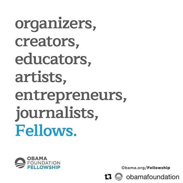 applications due october 6! π at you #apply #obamafellowship #artist #bethechange #fyi #repost