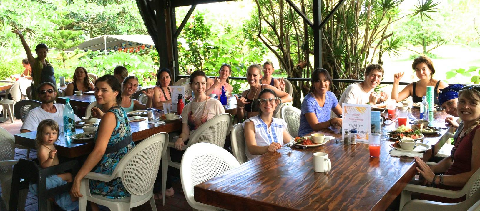 Participants from the 2015 retreat during lunch