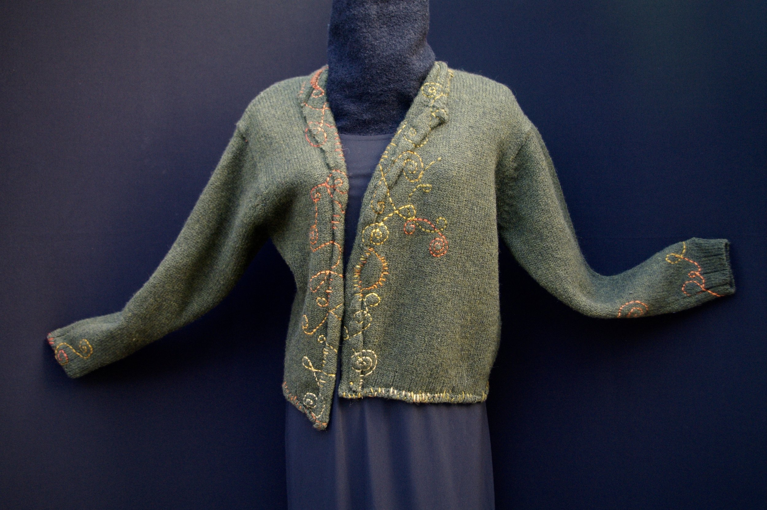 Felted jacket of thick wool