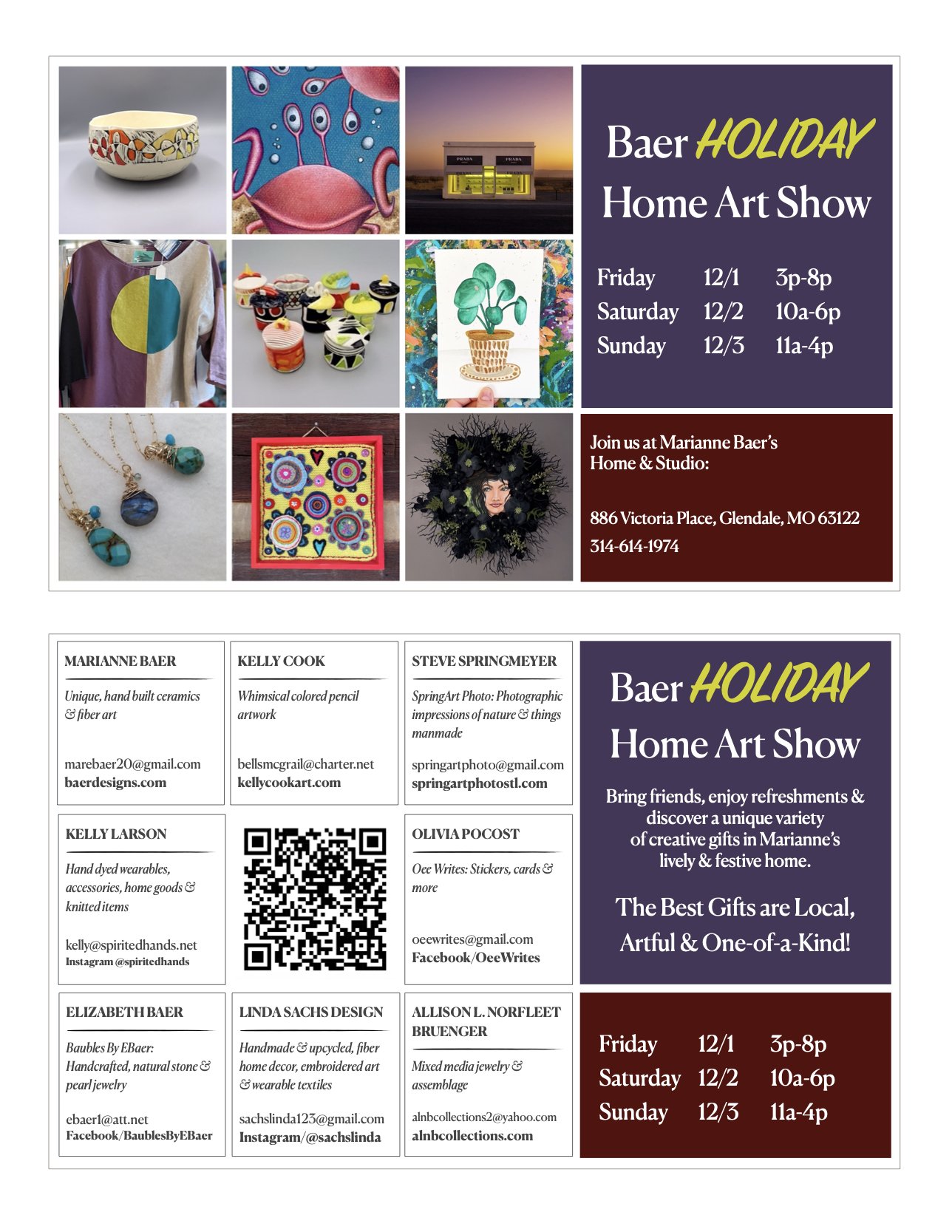 Annual Baer Holiday Studio Show and Sale