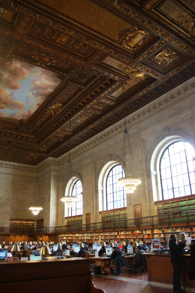 NYC Public Library reading room