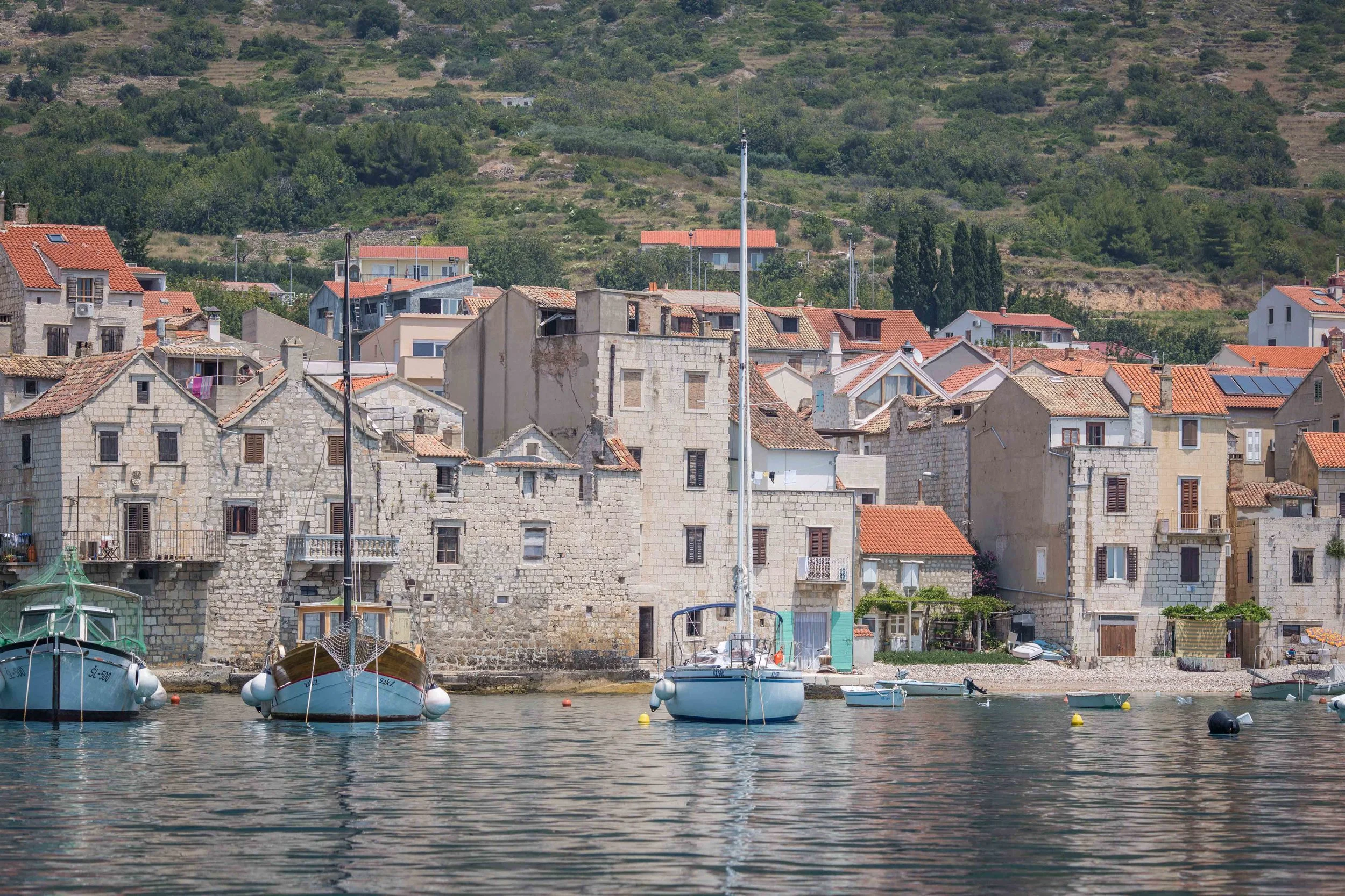 Komiza from the water