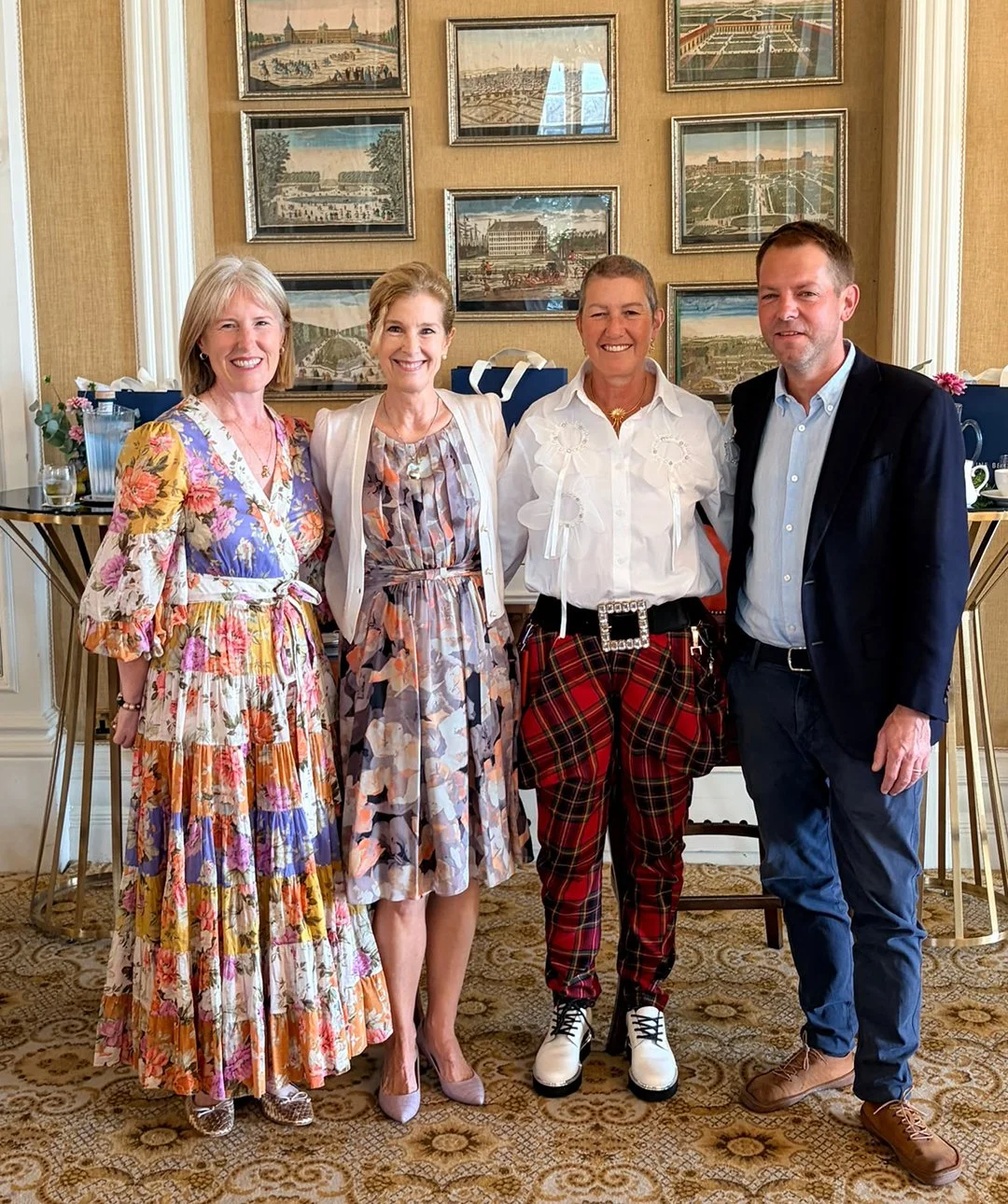 Natasha with Catherine Moore, Catherine Best and Luke Wheadon at The Old Government House Hotel in Guernsey.