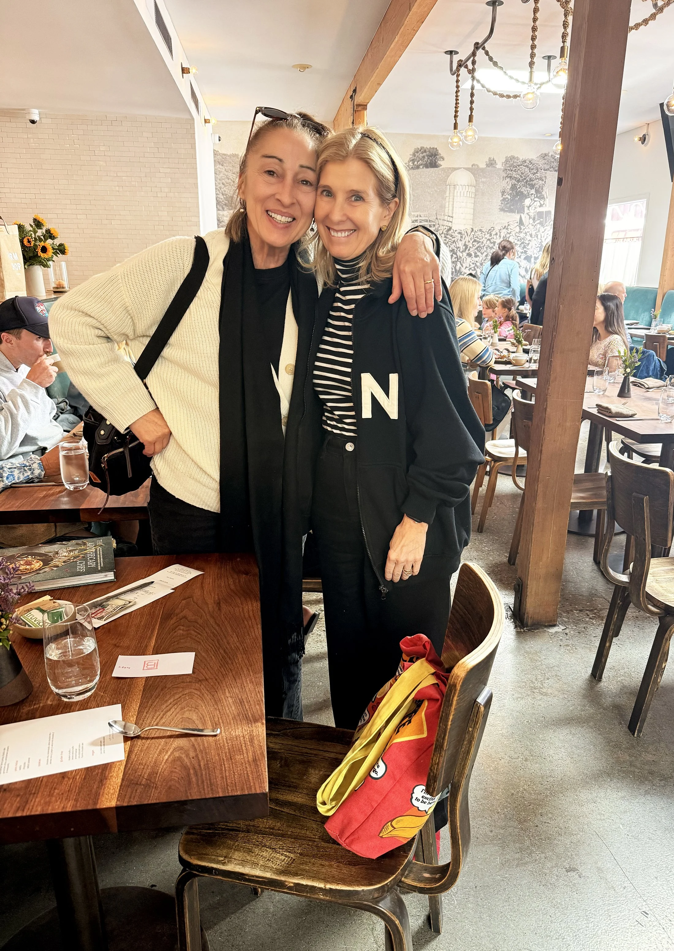 In LA promoting "The Apothecary Chef," Natasha reunited over breakfast with dear friend and fellow Phantom ballerina Madelyn Berdes at the Brentwood Country Farm Shop in Santa Monica.
