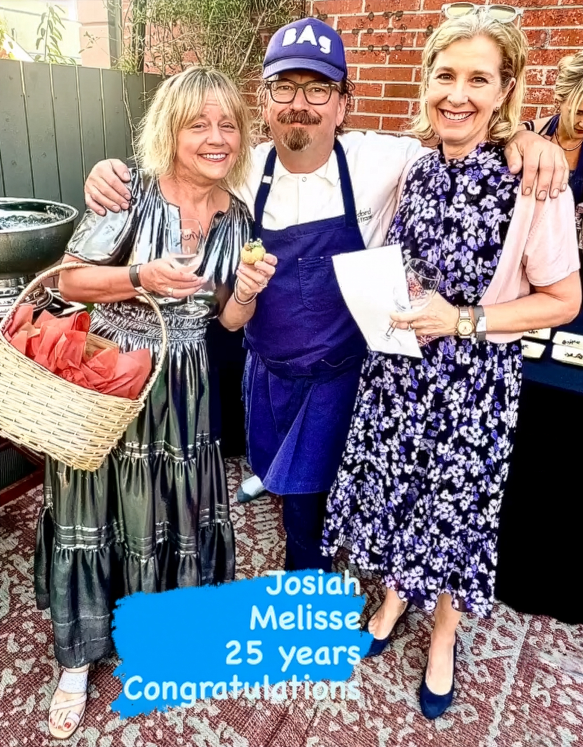 Sherry Yard and Natasha celebrate with Chef Josiah Citrin, owner of two-Michelin-star Mélisse, on its 25th anniversary.