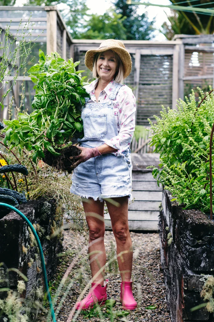 Natasha in her garden.