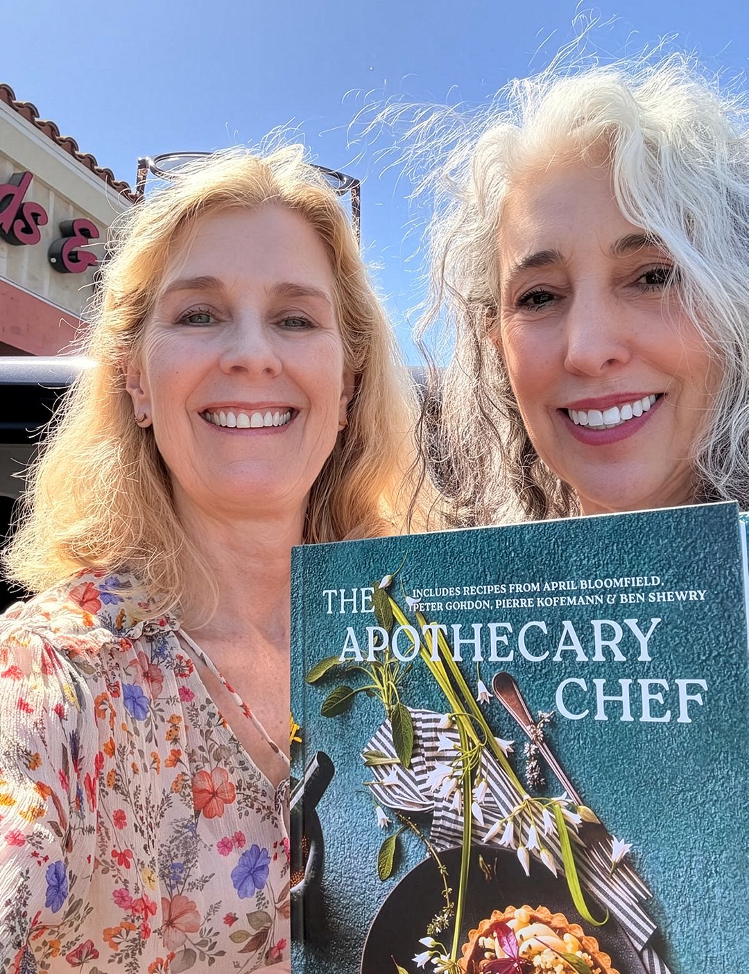 Last-minute Palm Springs getaway with my bestie Rochelle Huppin—good friends, great memories, and my newest cookbook, TAC, along for the ride.