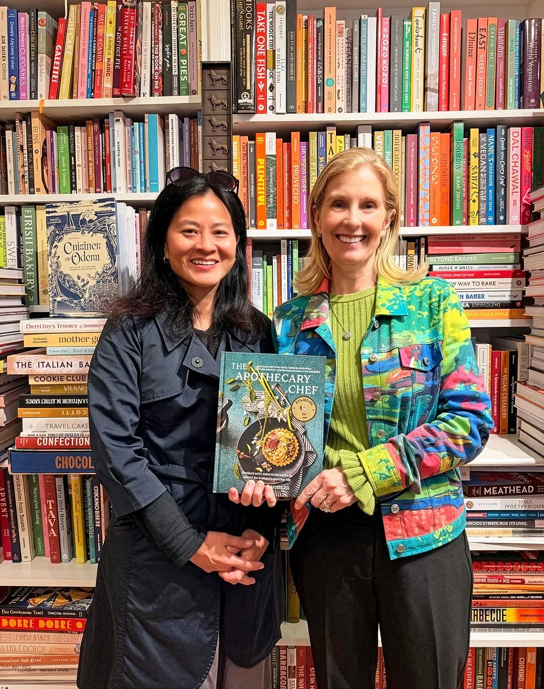 Dr. Linda Shiue and Natasha at Omnivore with "The Apothecary Chef."