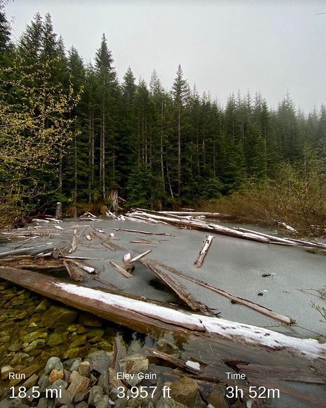 Really phoned it in when I could&rsquo;ve pushed harder, then got waylaid by snow for a bit, then took the traditional Pond Trail confusion walk and Change Creek descent shin whacking. Twin Falls entrance to Olallie is officially a liability.