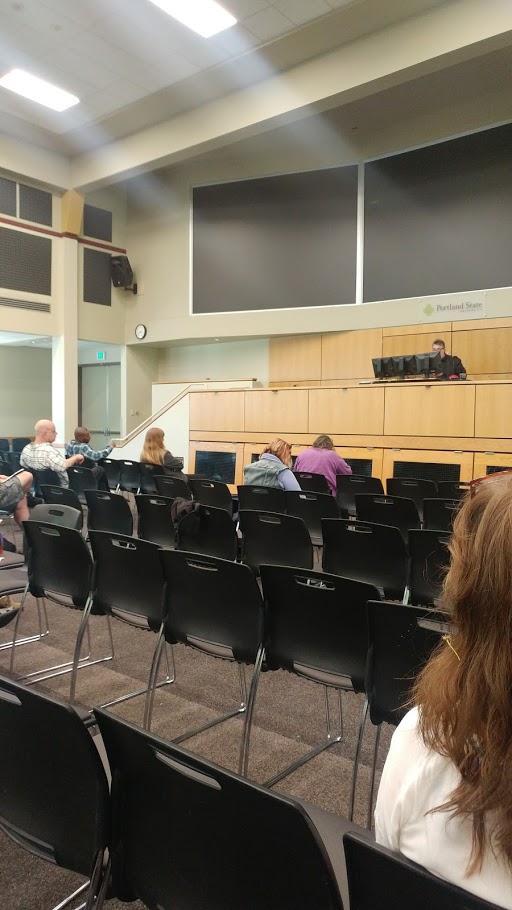 Not exactly a packed hall at the summit.