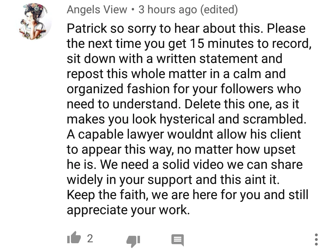 He'll be right as rain, he just needs to do this video over in a relaxed frame of mind, they tell themselves. Then they will have a strong willed man who can tell them what to think again.