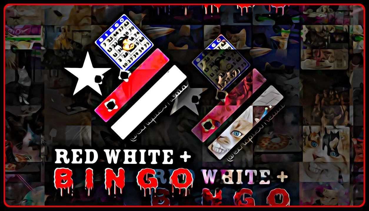 #Caturday Red White and Bingo 