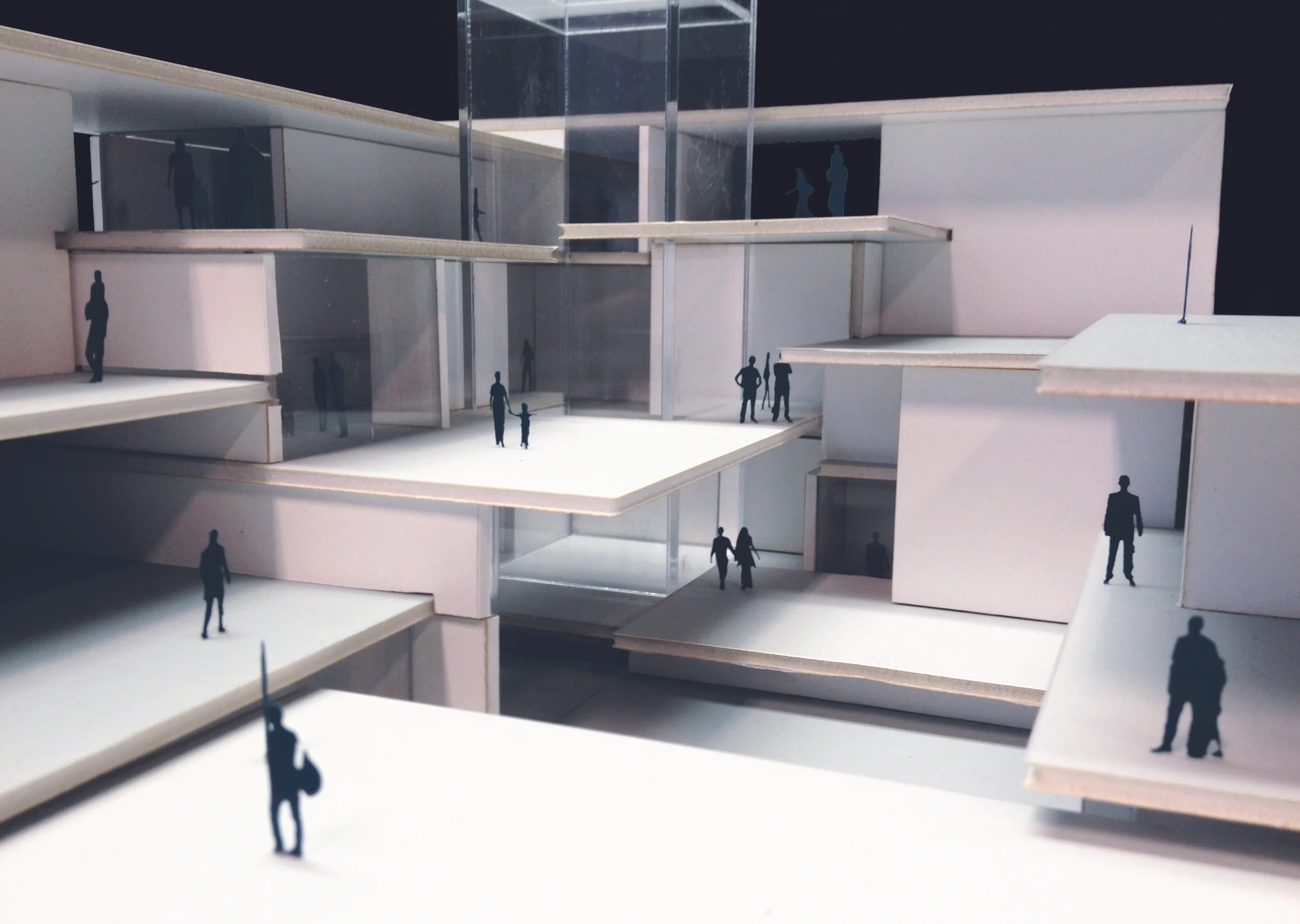 Massing Model of the Gallery Interior Courtyard