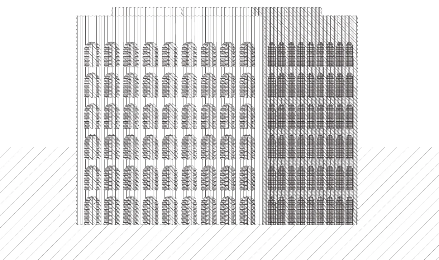 Palazzo della Civilta Drawn in Standard Style