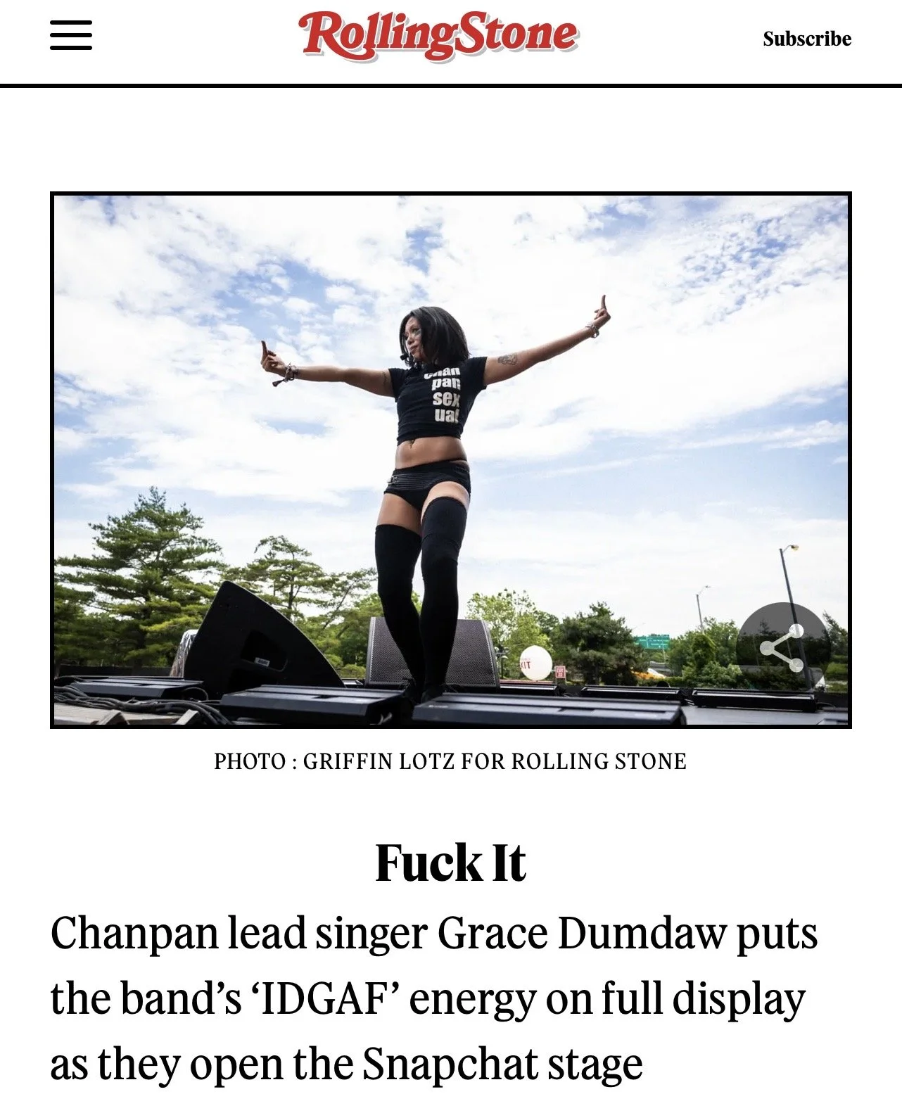 Grace Dumdaw at GovBall 2026