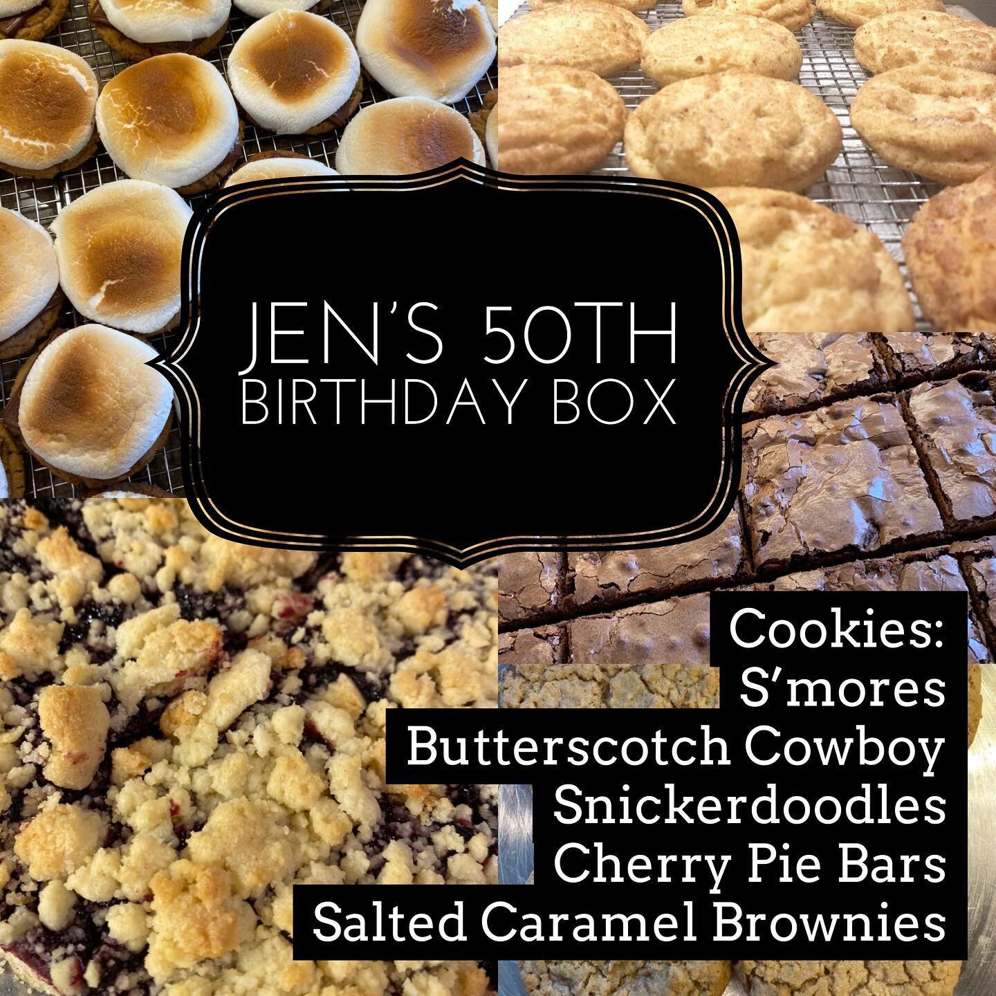 New week, New box!! This week we&rsquo;re celebrating Jen&rsquo;s 50th Birthday with a box of her favorite #fishwifesweets!! Jen is my right hand girl, cake decorator extraordinaire &amp; all around amazing force here in our house! She started out wo