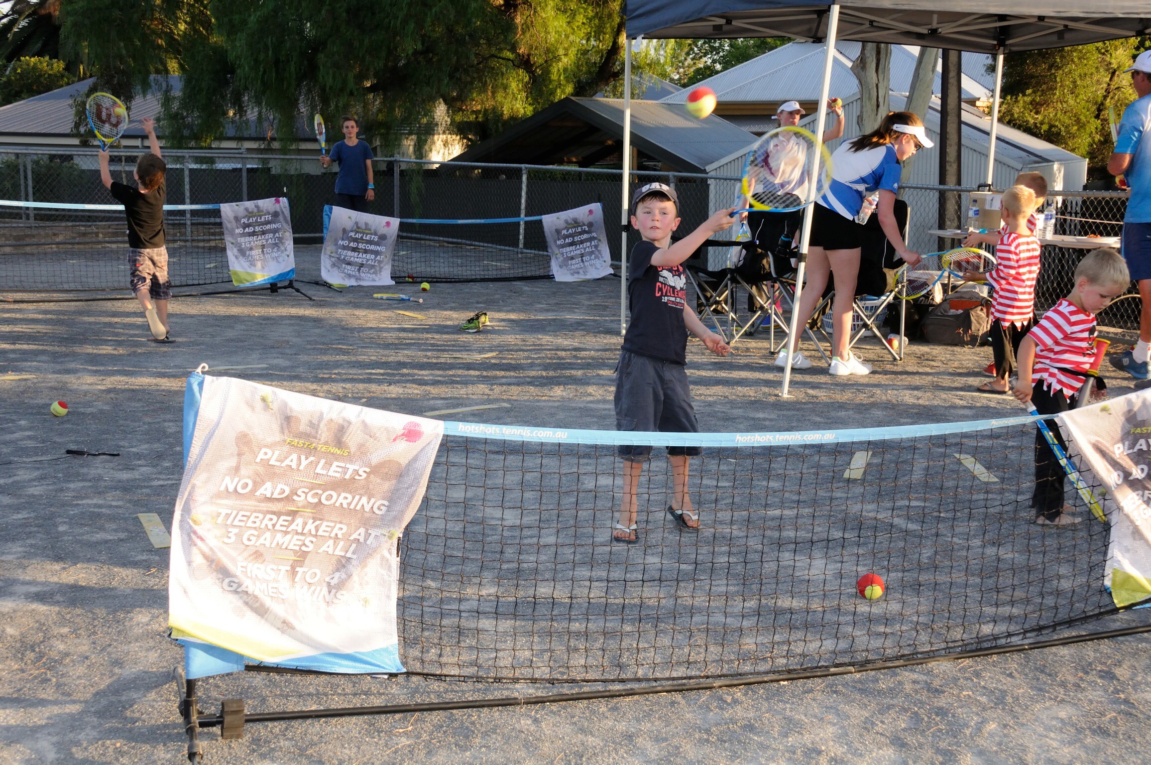 The Hot Shots Tennis was run by Mr Tennis with some budding new tennis champions identified.