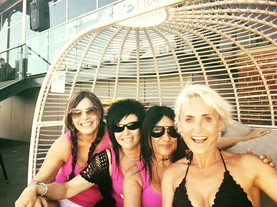 The West Adelaide Hellas Girls and I enjoying the comfort of the furniture supplied by the Outdoor Furniture Specialists