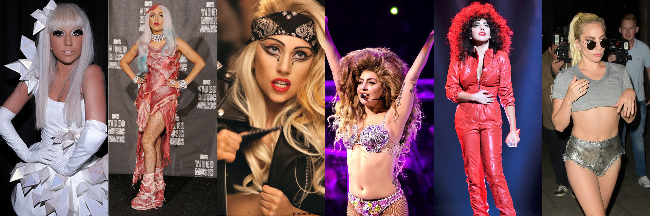The eras: The Fame, The Fame Monster, Born This Way, Artpop, Cheek to Cheek, Joanne
