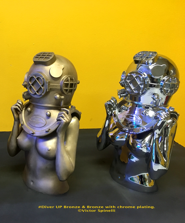 Diver UP-Chrome-Bronze-Victor Spinelli-SPiN Galleries.png