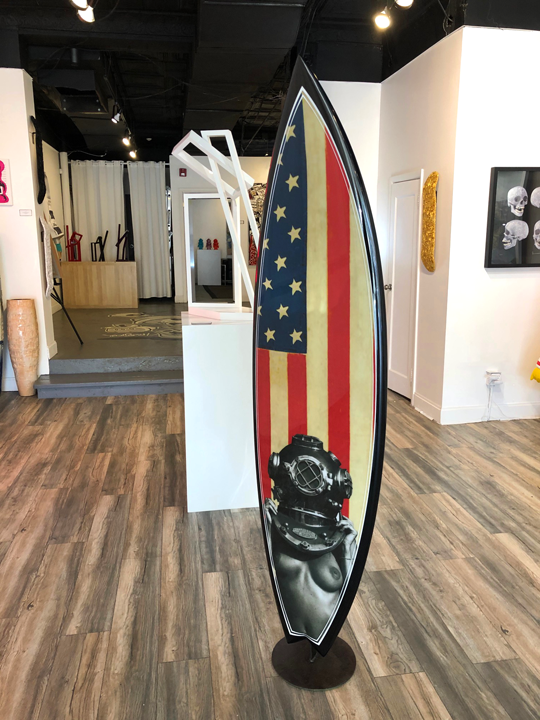 Victor Spinelli-fine art-Diver UP-Surfboard-Tim Bessell-VW Contemporary- Greenwich Connecticut.png