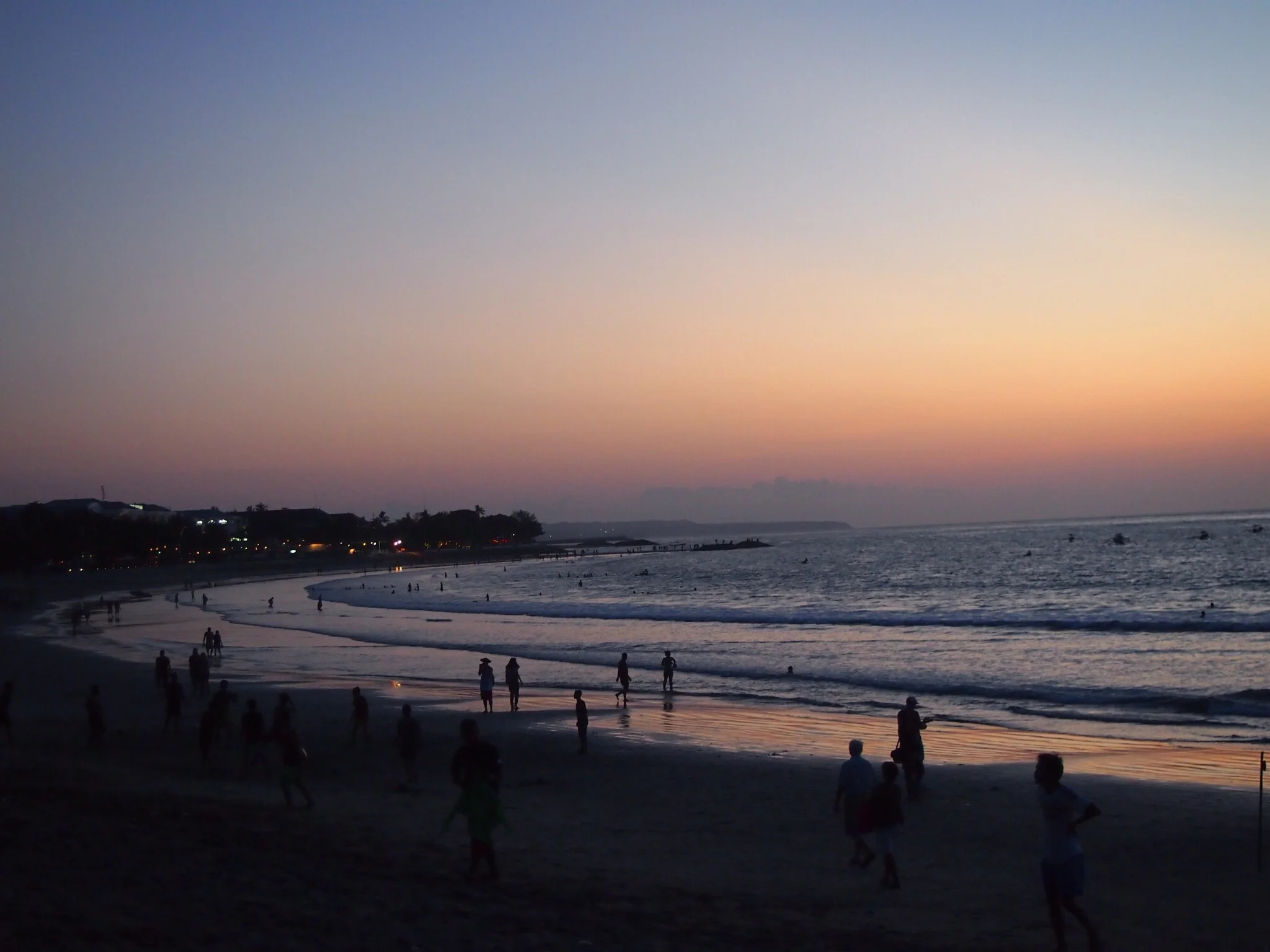 Beautiful sunset at Kuta Beach