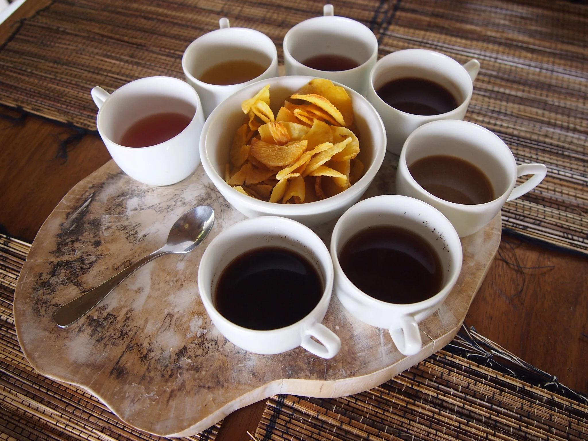 Different flavored coffee & tea