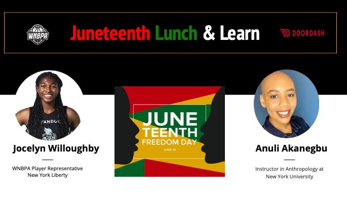 Invited Speaker for WNBPA Juneteenth Lunch &amp; Learn  